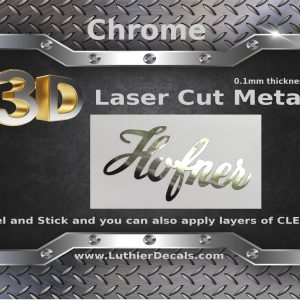 Hofner Guitar Decal 3D Laser Metal M36b
