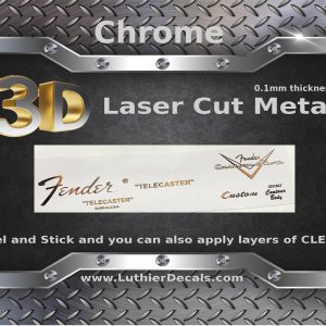 Fender Telecaster 3D Metal Guitar Decal M37b