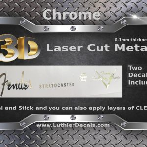 Fender Stratocaster Guitar Decal 3D Metal M39