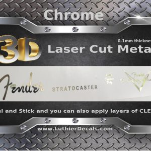 Fender Stratocaster Guitar Decal 3D Metal M39b