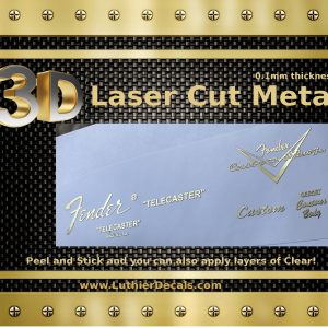 Fender Telecaster 3D Metal Guitar Decal M3b