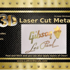 Gibson Guitar Decal 3d Metal M4