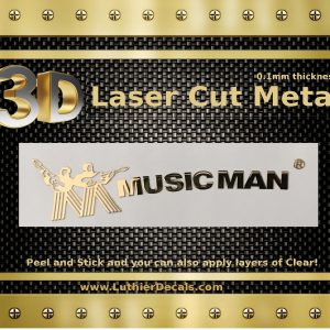 Musicman Guitar Decal 3D laser Cut Metal M40