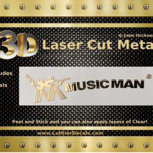 Musicman Guitar Decal 3D laser Cut Metal M40b