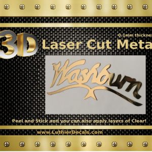 Washburn Guitar Decal 3D Laser Metal M41b