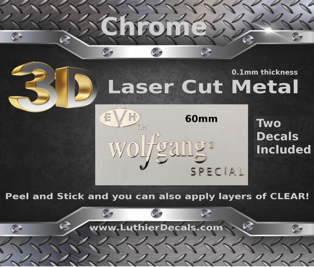 Charvel EVH Guitar Decal 3D Laser Metal M45