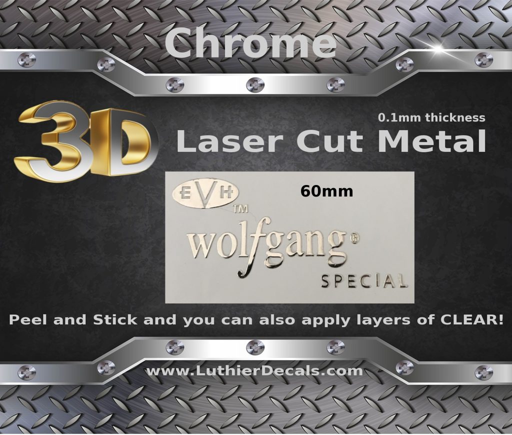 Charvel EVH Guitar Decal 3D Laser Metal M45b