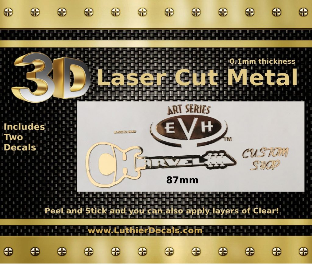 Charvel EVH Guitar Decal 3D Laser Metal M49