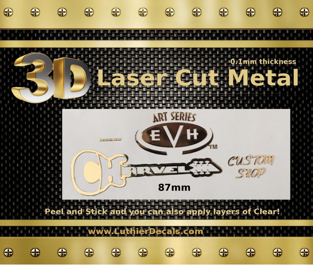 Charvel EVH Guitar Decal 3D Laser Metal M49b