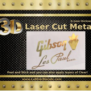 Gibson Guitar Decal 3d Metal M4b