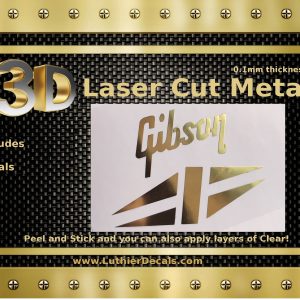 Gibson Guitar Decal 3d Metal M5