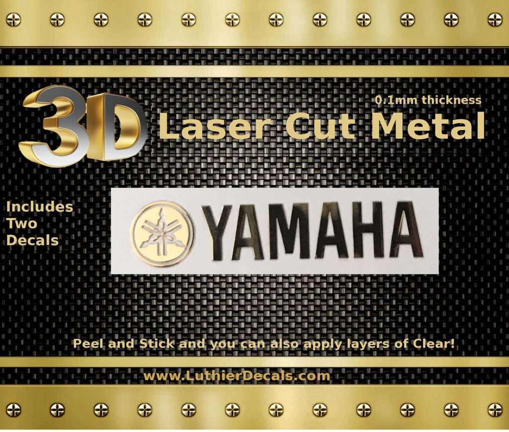 Yamaha Guitar Decal 3d laser Cut Metal M50