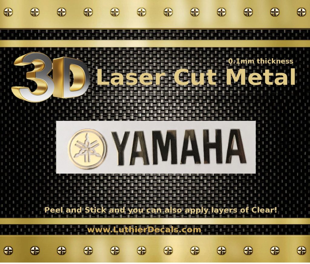 Yamaha Guitar Decal 3d laser Cut Metal M50b