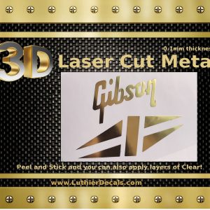 Gibson Guitar Decal 3d Metal M5b