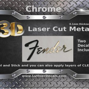 Fender Stratocaster Guitar Decal 3D Metal M6