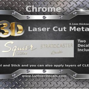 Squier Stratocaster Guitar Decal 3D Metal M60