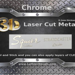 Fender Stratocaster Guitar Decal 3D Metal M60b