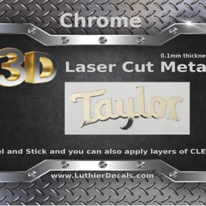 Taylor Guitar Decal Metal Laser M66b