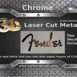Fender Guitar Decal 3D Metal M7
