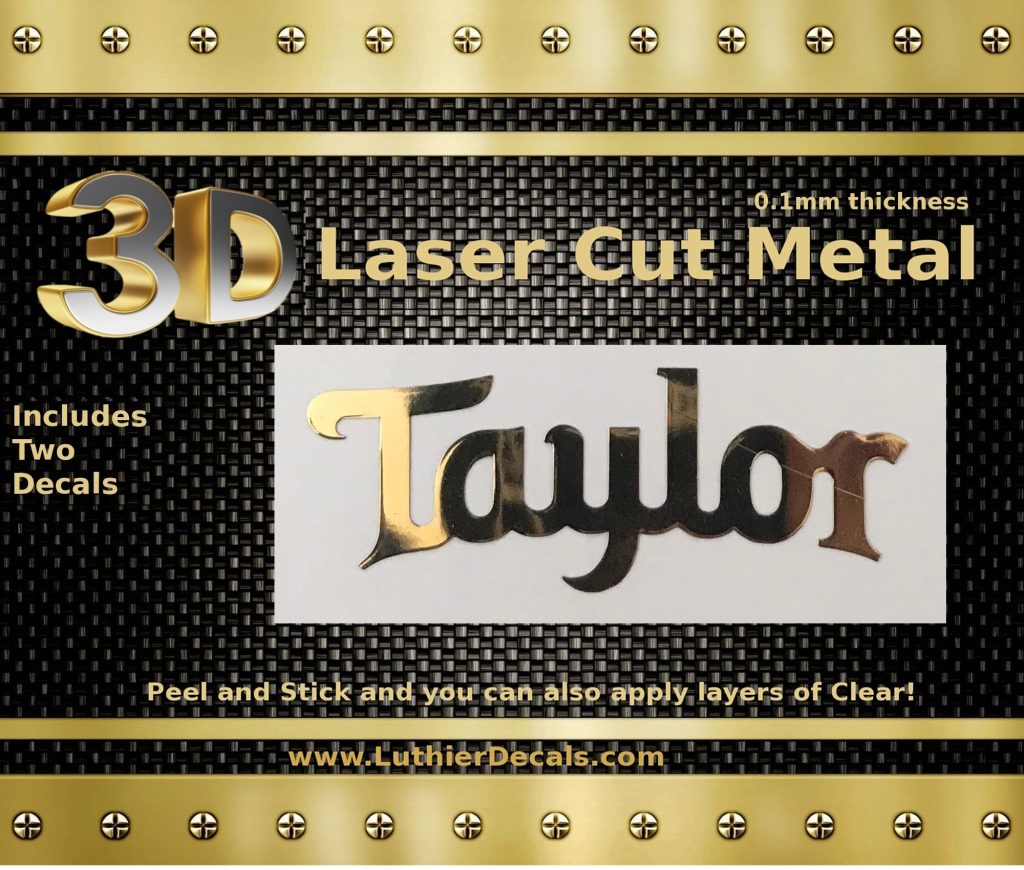 Taylor Guitar Decal Metal Laser M73