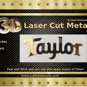 Taylor Guitar Decal Metal Laser M73
