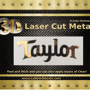 Taylor Guitar Decal Metal Laser M73b