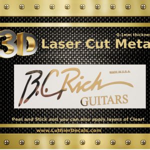 BC Rich guitar Decal 3D laser Metal Logo M74b