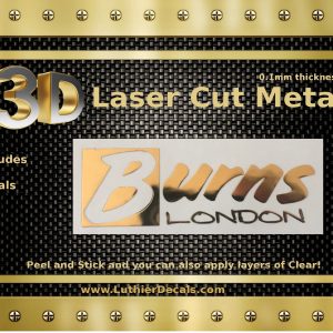 Burns Guitar Decal Metal Laser M77