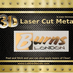 Burns Guitar Decal Metal Laser M77b