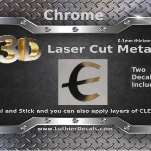 Epiphone Guitar Decal Chrome Laser Cut M8