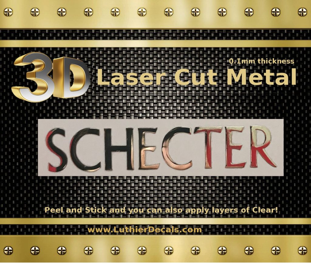 Schecter Guitar Decal Metal M80b