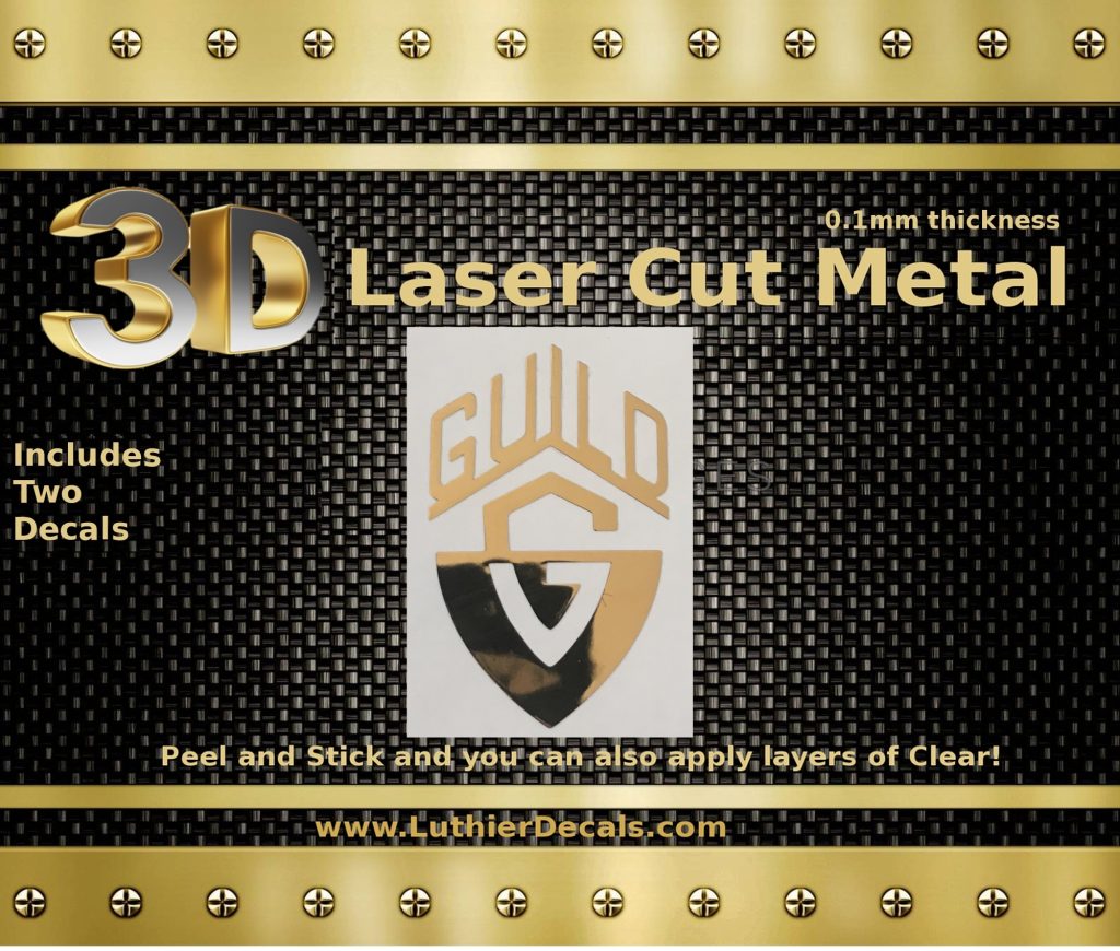 Guild guitar Decal 3D laser Metal Logo M85