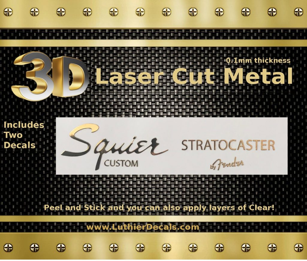 Fender Stratocaster Guitar Decal 3D Metal M89