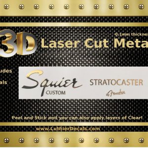 Fender Stratocaster Guitar Decal 3D Metal M89