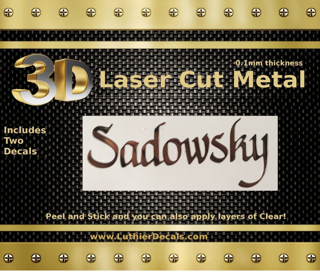 Sadowsky Guitar Decal M91