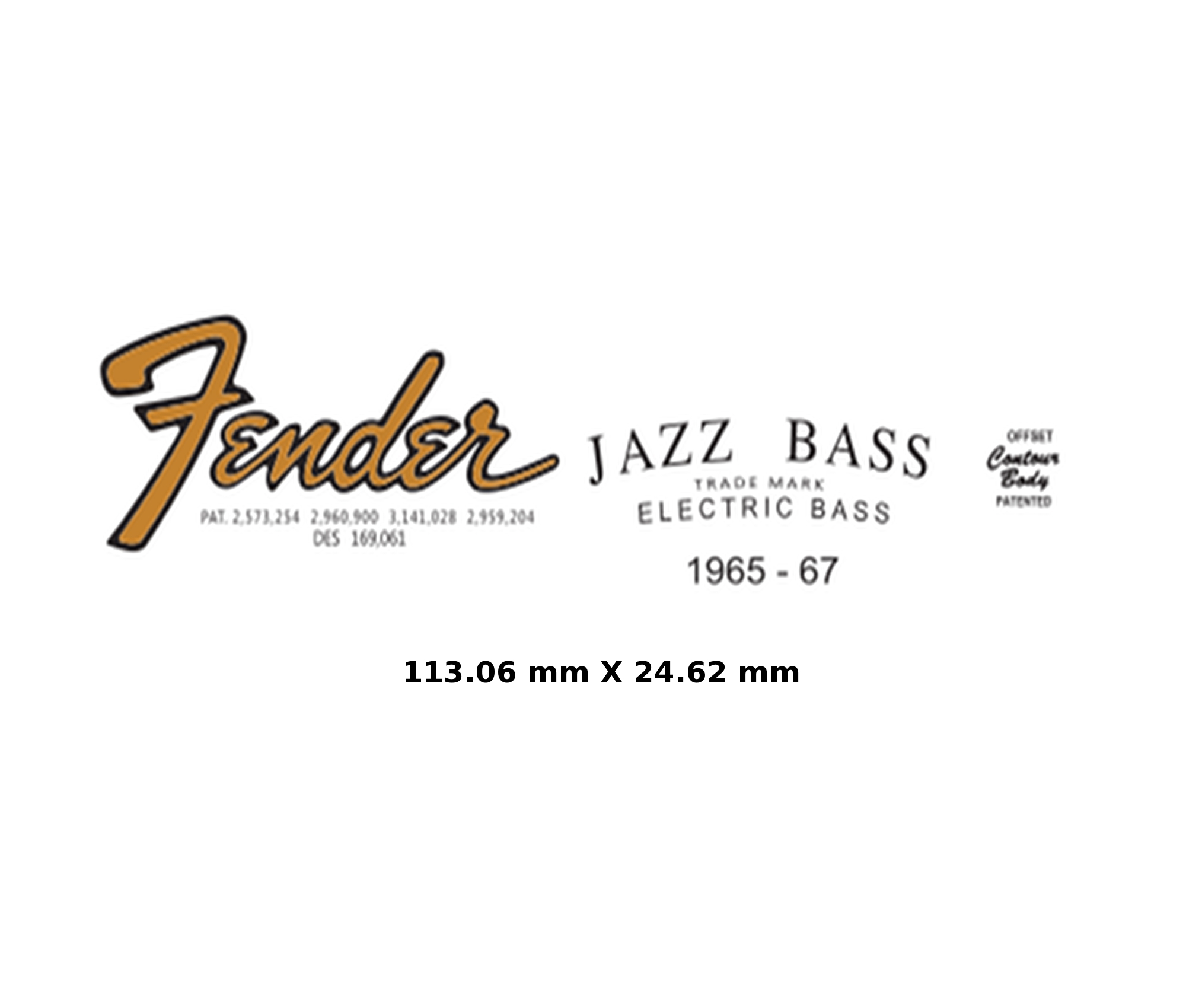 Fender Jazz Bass Guitar Decal M92b - Image 4