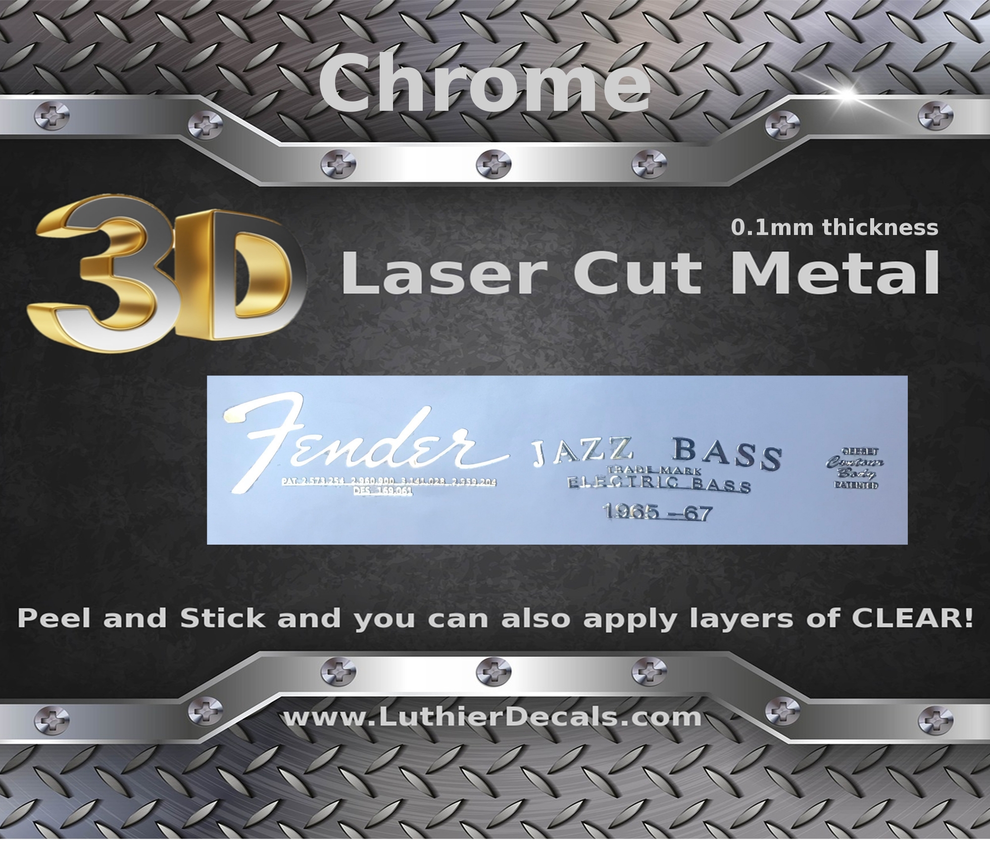 Fender Jazz Bass Guitar Decal M92b