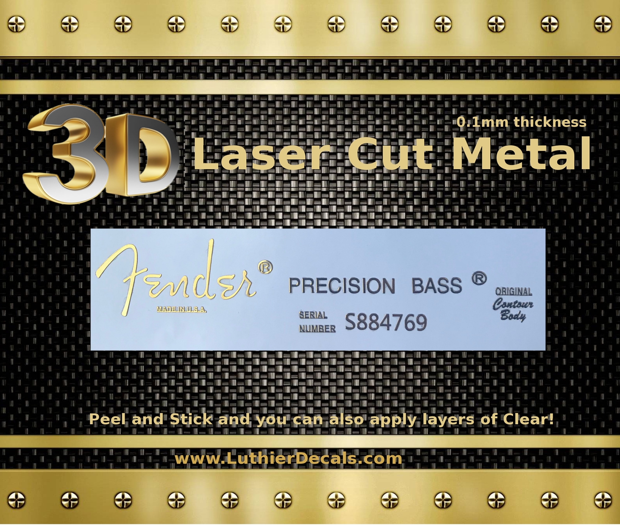 Fender Precision Bass Guitar Decal M94b