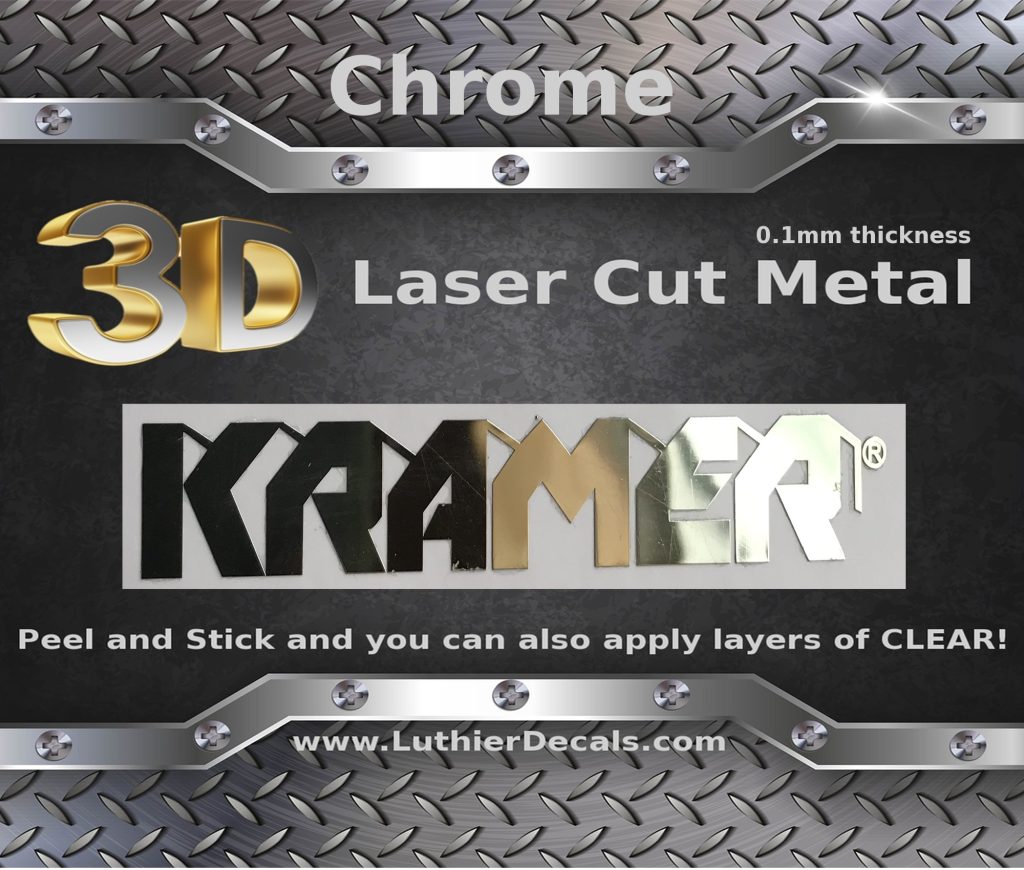 Kramer Guitar Metal Decal M9b