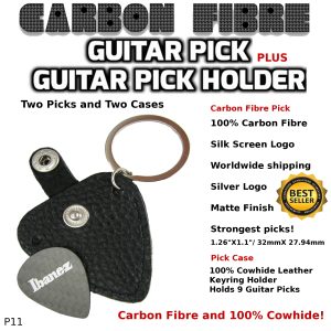 Ibanez Guitar Pick Carbon Fibre and Case p11