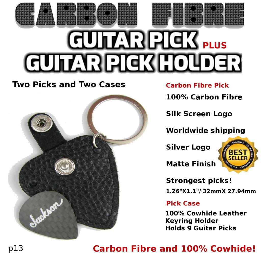 Jackson Guitar Pick Carbon Fibre and Case p13