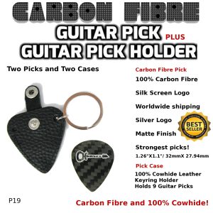 Charvel Guitar Pick Carbon Fibre and Case p19