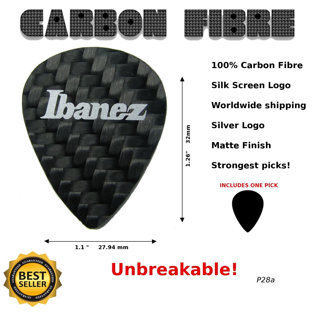 Ibanez Guitar Pick Carbon Fibre  p28a