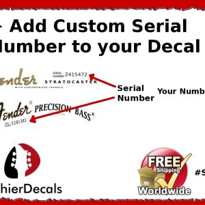 Add Custom Serial Number to Your Guitar Decal #SN