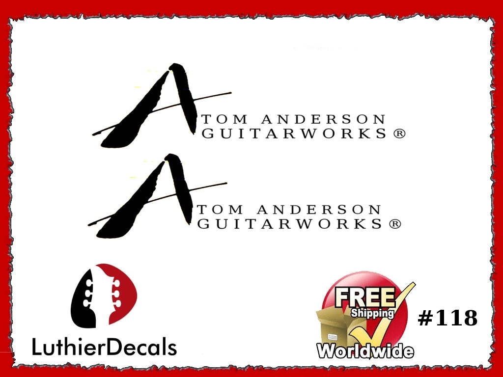 Tom Anderson Decal Guitar Headstock Decal #118
