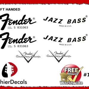 Fender Jazz Bass Left handed Guitar Decal #134