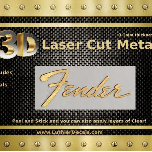 Fender Stratocaster Guitar Decal 3D Metal M21