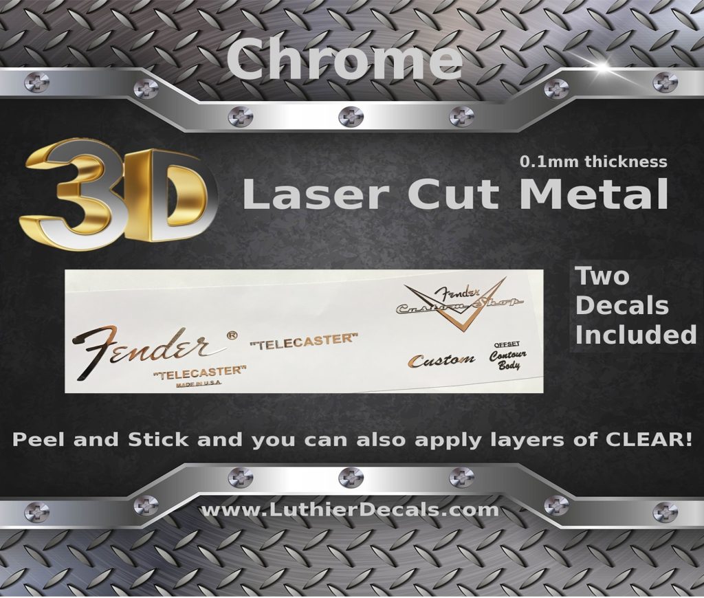 Fender Telecaster 3D Metal Guitar Decal M37